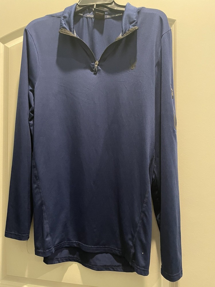 Men's Spider Active Zip Up Light Weight Pull Over, Size Med, No Size Tag