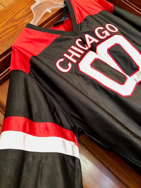 Renegade Outerwear Chicago #00 Football Jersey Men's XL Red Black White gallery