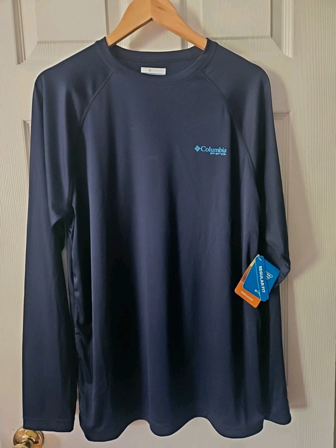 NWT COLUMBIA MEN'S PFG DEEP WAVES LONG SLEEVE WICKING SHIRT MEDIUM M UPF 50 $40 gallery
