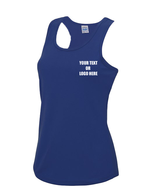 Custom Printed Personalised Your Text AWDis Just Cool Women's Cool Vest Gym Top