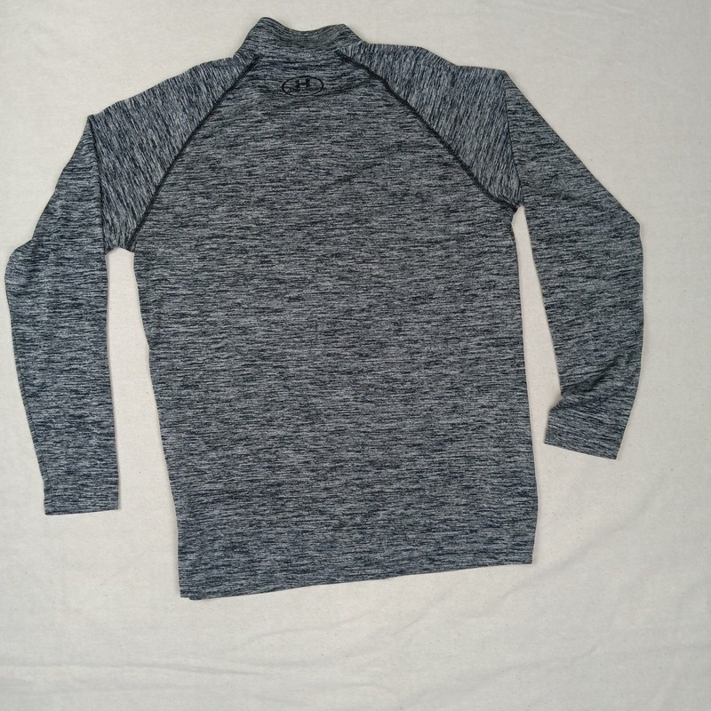 Under Armour Mens Medium HeatGear 1/4 Zip Pullover Grey Space Dye 1242220 gallery