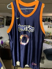 2020 NIKE LEBRON JAMES SPACE JAM MONSTARS DNA JERSEY BLUE ORANGE GALAXY Size XXL