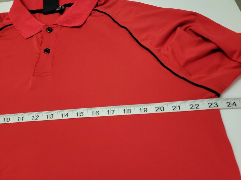 STORMTECH Mens Red Large Activewear Polo Shirt Short Sleeve Collar Side Slit gallery