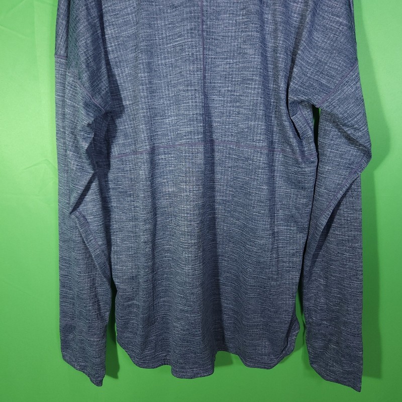 Nike Yoga Dri Fit Mens Medium Blue Long Sleeve Shirt gallery
