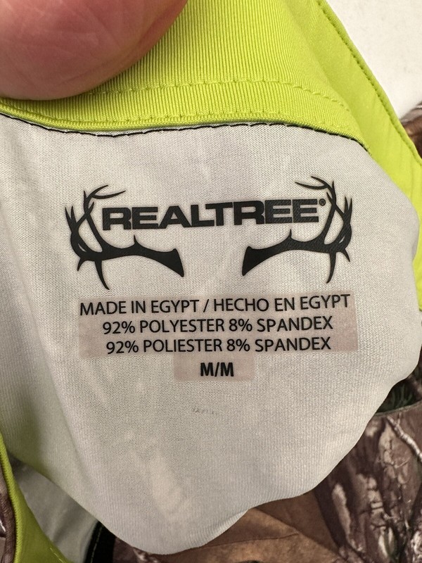Real Tree Mens 1/4 Zip Pullover Scent Factor Camo Size Medium gallery