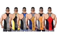 Lot Men Bodybuilding Gym Stringer Vest Athletic Training Tank Top Racer Back