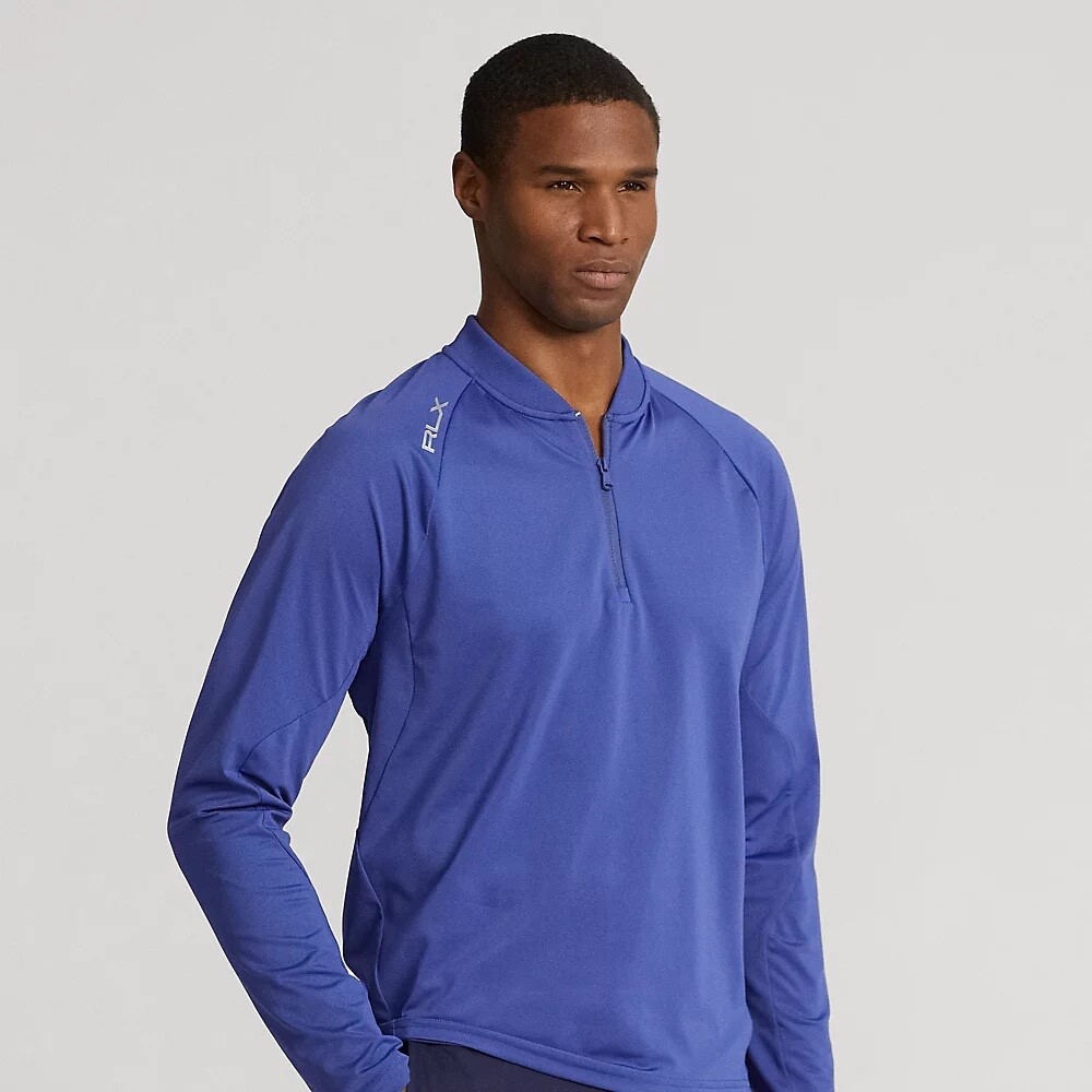 RLX RALPH LAUREN MENS 1/4 ZIP PULLOVER WICKING SHIRT, ROYAL NAVY, NWT $168, M