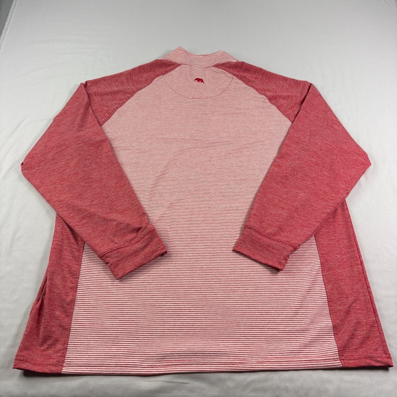 Onward Reserve Shirt Mens XL Red Striped 1/4 Zip Golf Pullover Performance gallery