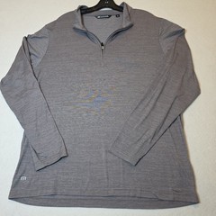 Travis Matthew Sweater Pullover Men XL Gray Quarter Zip Performance Long Sleeve