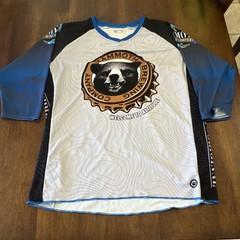 Canari Men’s XL V-Neck Mountain Bike Jersey Mammoth Brewing 3/4 Sleeve Beer