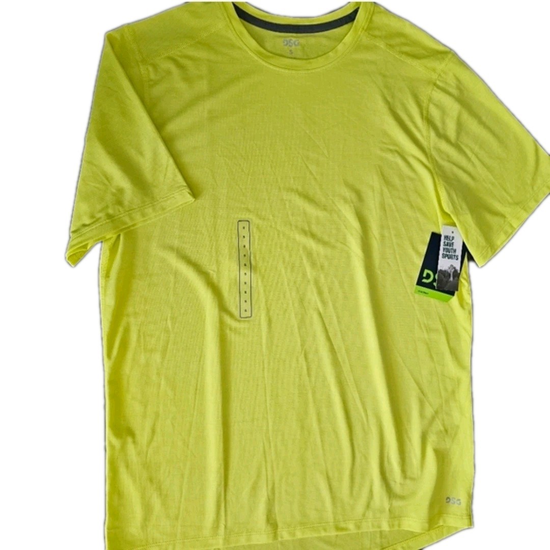 DSG Dick's Sporting Goods Mens Small All Out Performance Tee Shirt Citron NEW gallery