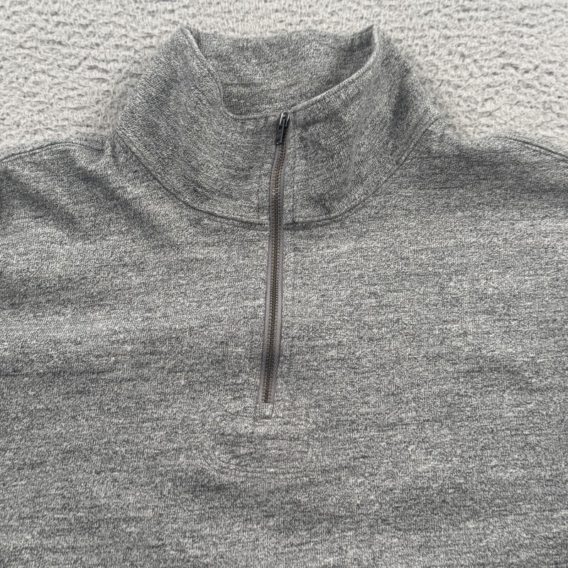 JCrew Sweater Men's Medium 1/4 Zip Pullover Oarsman Gray Golf Tennis Preppy gallery