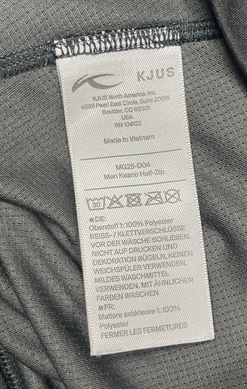 KJUS Mens Keano Half Zip Size 50 M UPF 50+ Long Sleeve Breathable *EUC gallery