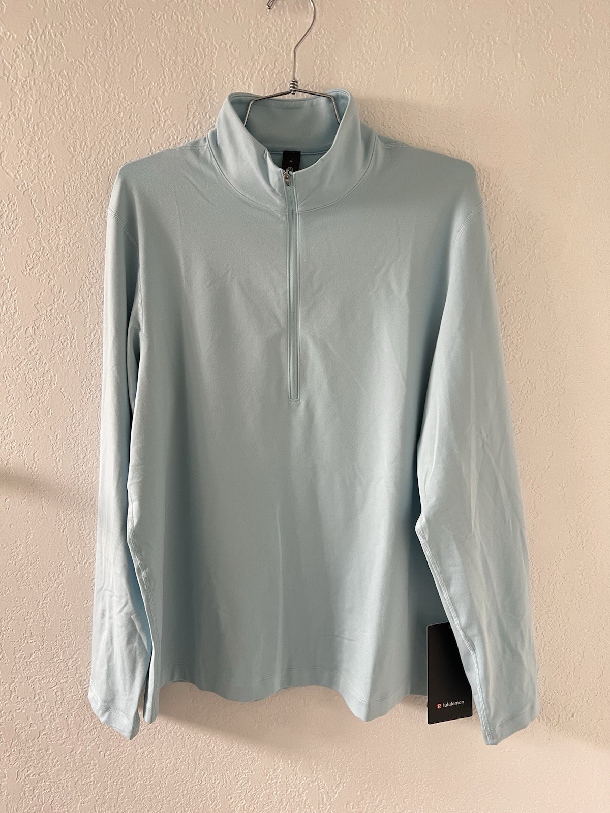 Lululemon Men's Soft Jersey Half Zip Foam Cloud Medium gallery