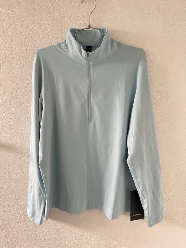 Lululemon Men's Soft Jersey Half Zip Foam Cloud Medium gallery