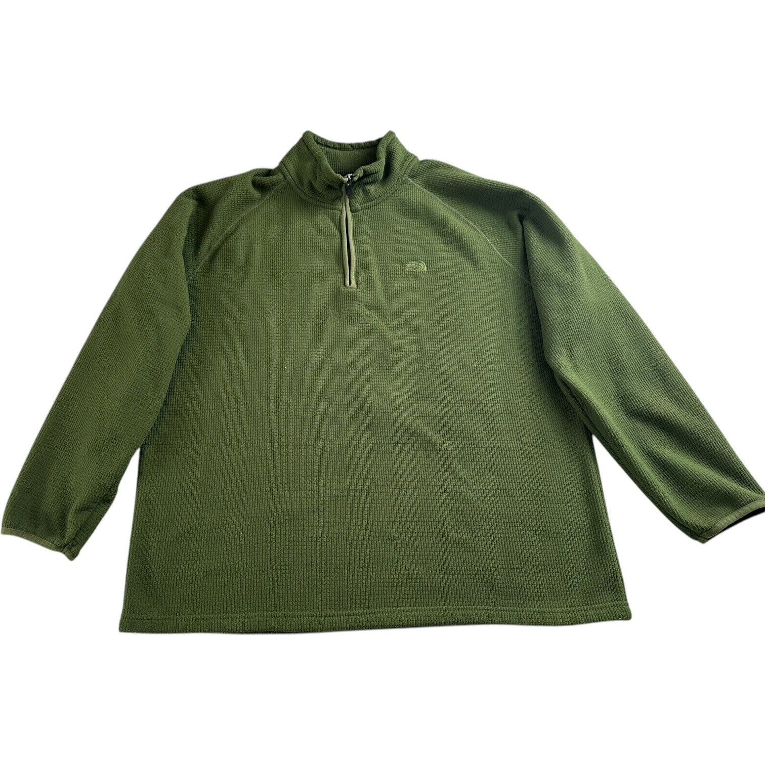 North Face Sweater Mens Large 1/4 Zip Waffle Weave Fleece Activewear Popover gallery