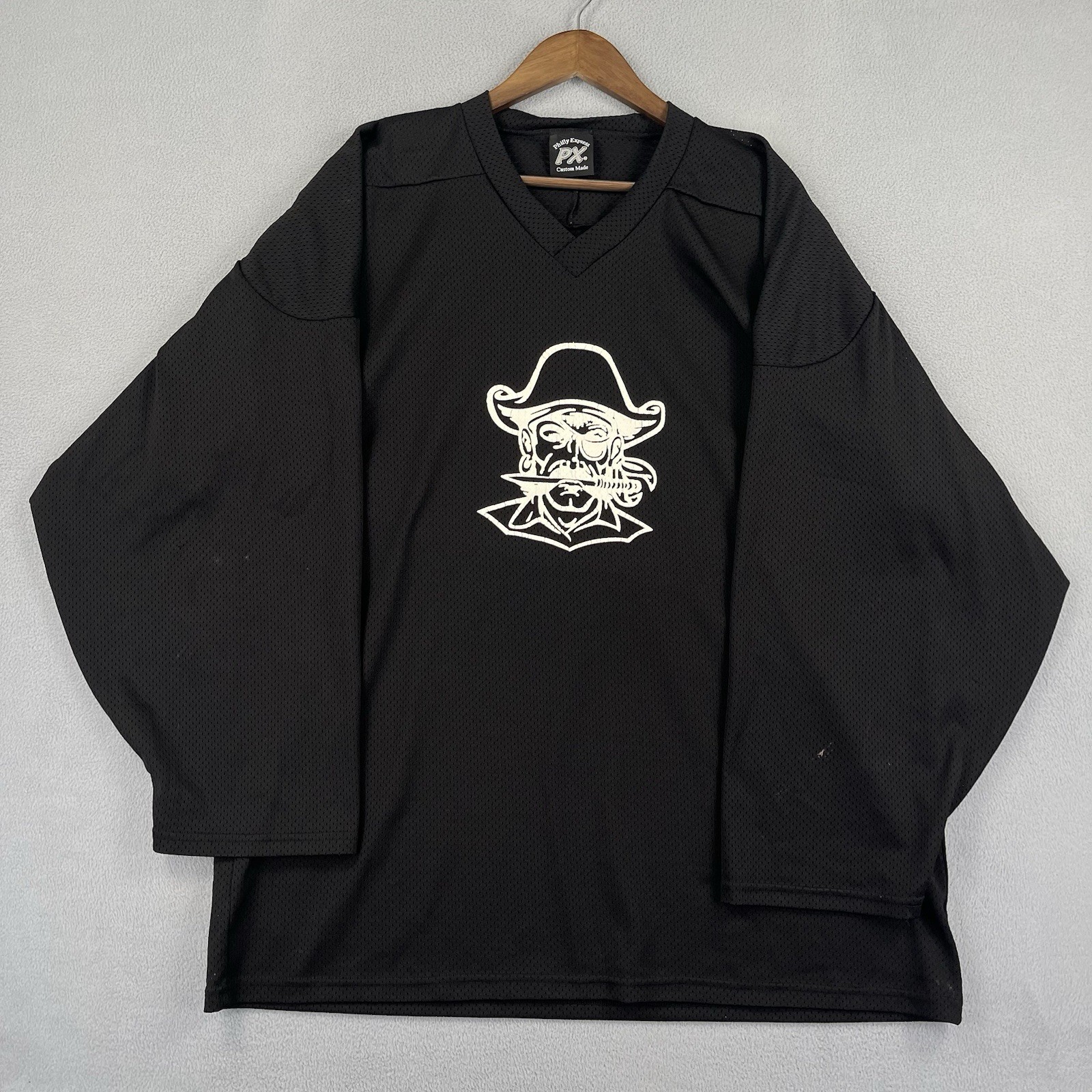Philly Express Pirates Hockey Jersey Men XL Black Training Mesh Vintage USA Made gallery