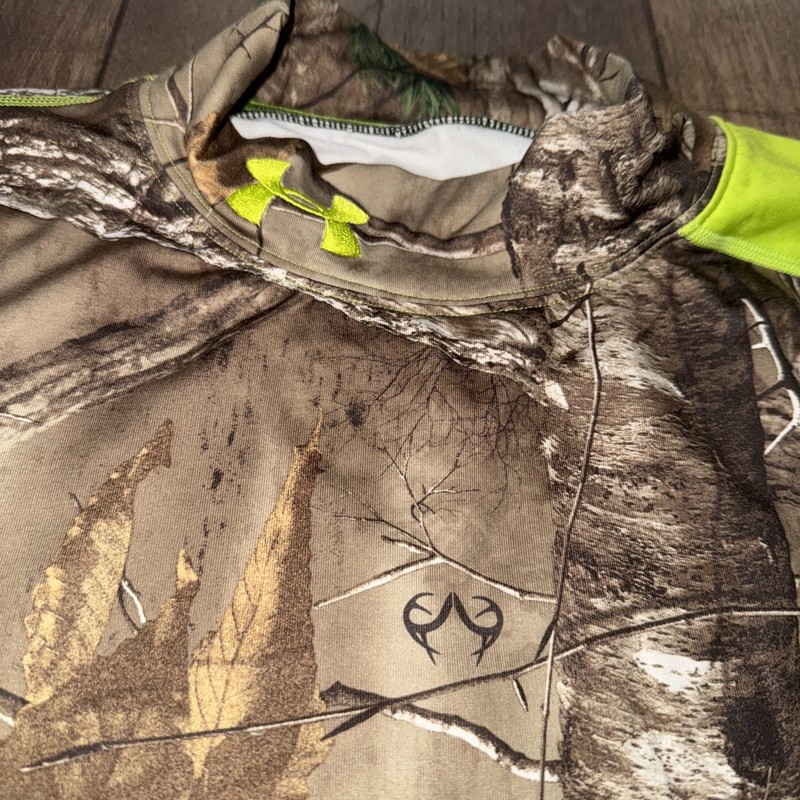 🦌Under Armour ColdGear Shirt Mens L Compression Scent Control Real Tree Camo gallery