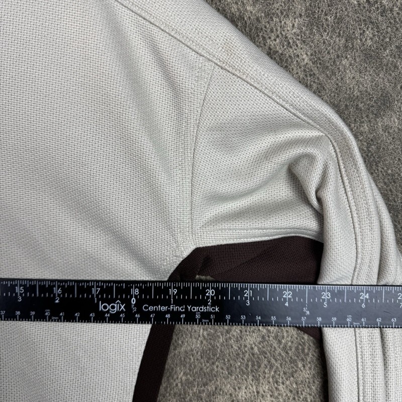 Prana Breathe 1/4 Quarter Zip Pullover Shirt Khaki Mens Large Breathable Stretch gallery