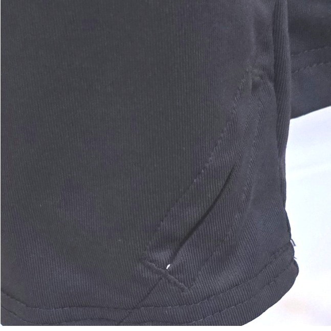 Men's Large Black Reflective Quarter Zip Shirt by BioViz Long Sleeve Thumb Holes gallery