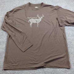 Under Armour Shirt Mens 2XL Brown Hunting Performance HeatGear Stretch