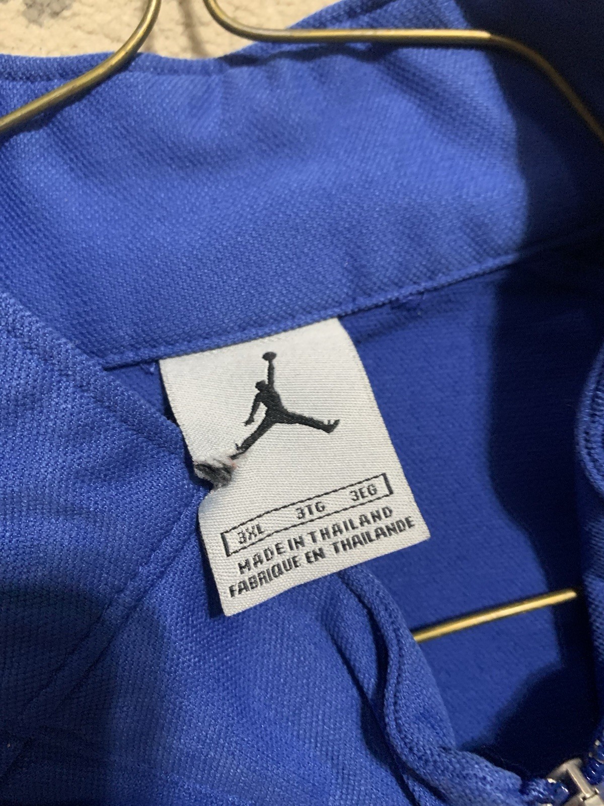 Air Jordan Blue Red 3XL 1/4 Zip Jumpman 23 Men’s Shirt Embroidery Warm Up VTG gallery