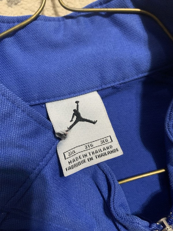 Air Jordan Blue Red 3XL 1/4 Zip Jumpman 23 Men’s Shirt Embroidery Warm Up VTG gallery