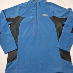 BEAR GRYLLS Craghoppers 1/4 Zip Fleece Pullover Mens Sz M Blue Black Colorblock