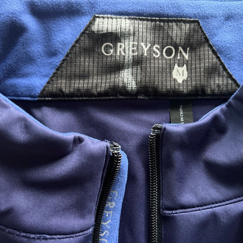Greyson Men’s Medium 1/4 Zip Blue 2-tone gallery