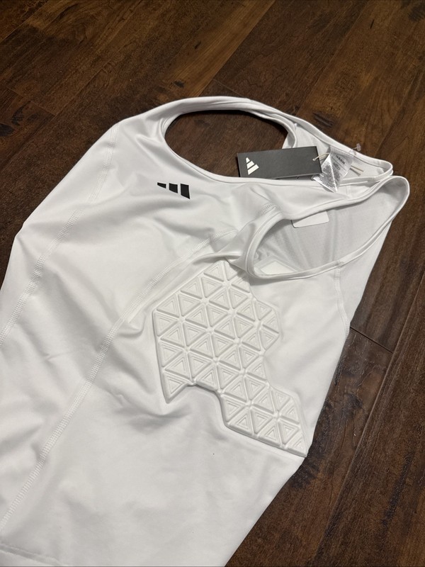 NWT Adidas Padded Tank Top White Compression Sports Training Shirt Men’s L . D4 gallery