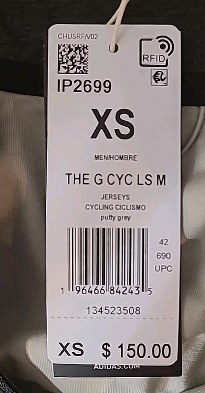 Adidas The Gravel Cycling Mens Size X-Small Grey Black Long Sleeve Jersey IP2699 gallery