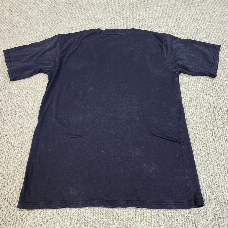 Champion Blue Short Sleeve T-Shirt with Color Block Logo Men's Size Large Tall gallery