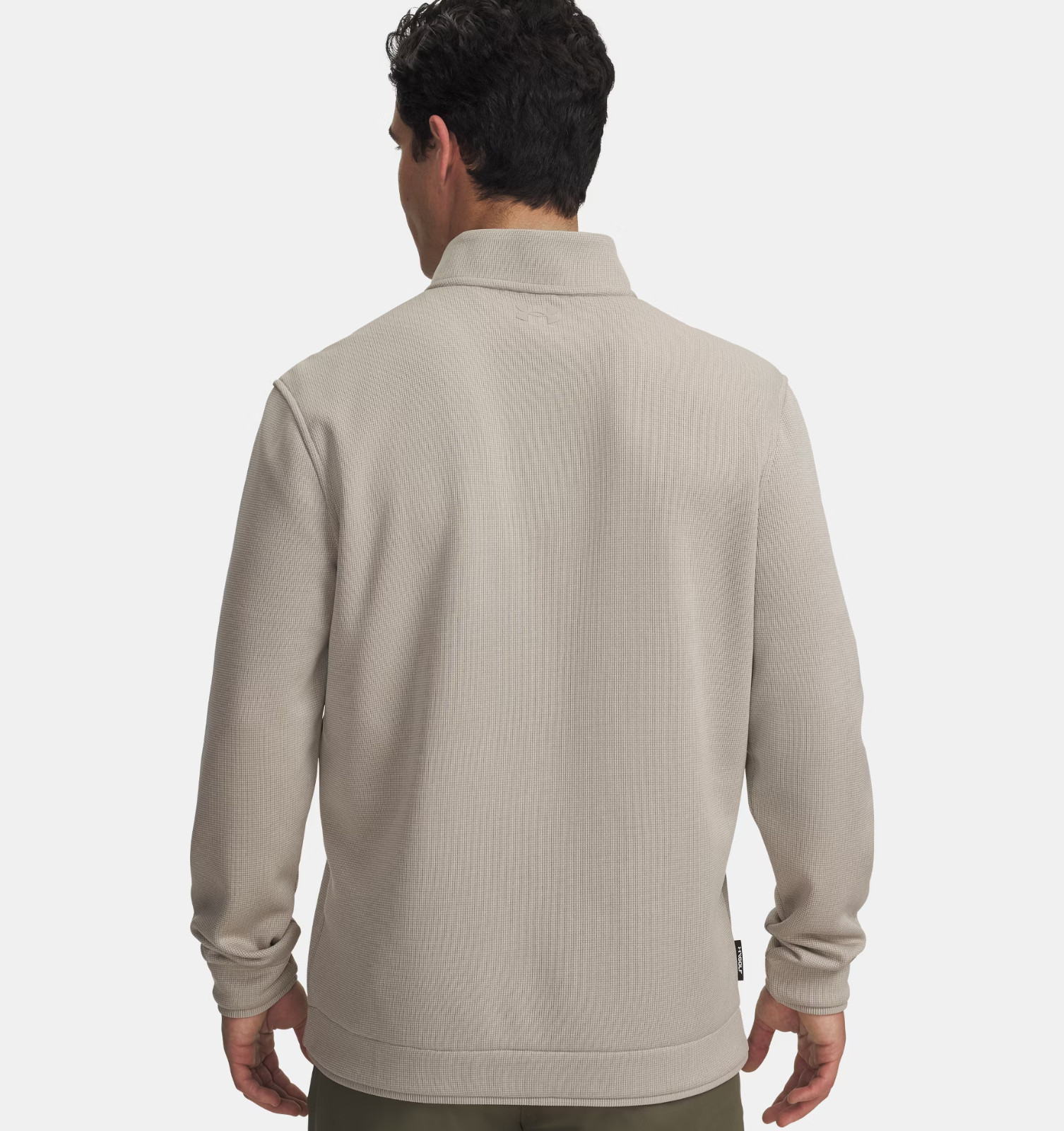 UNDER ARMOUR men's $75 Men's UA Drive Storm SweaterFleece ½ Zip beige size L #78 gallery