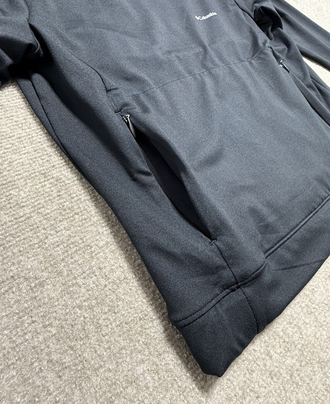 Columbia Pullover Mens Extra Large Black Stretch Funnel Neck Zip Pockets Outdoor gallery