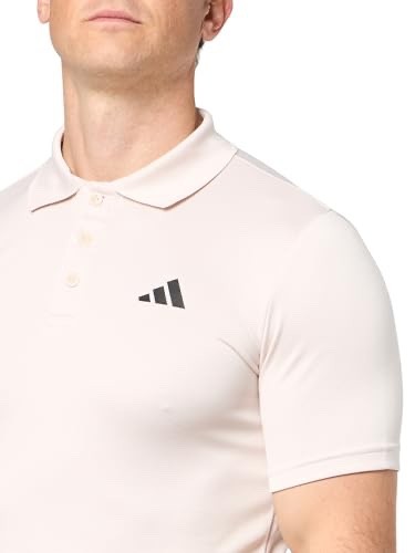 NEW adidas Men's Essentials Aeroready Training Polo Shirt Large Putty Mauve gallery