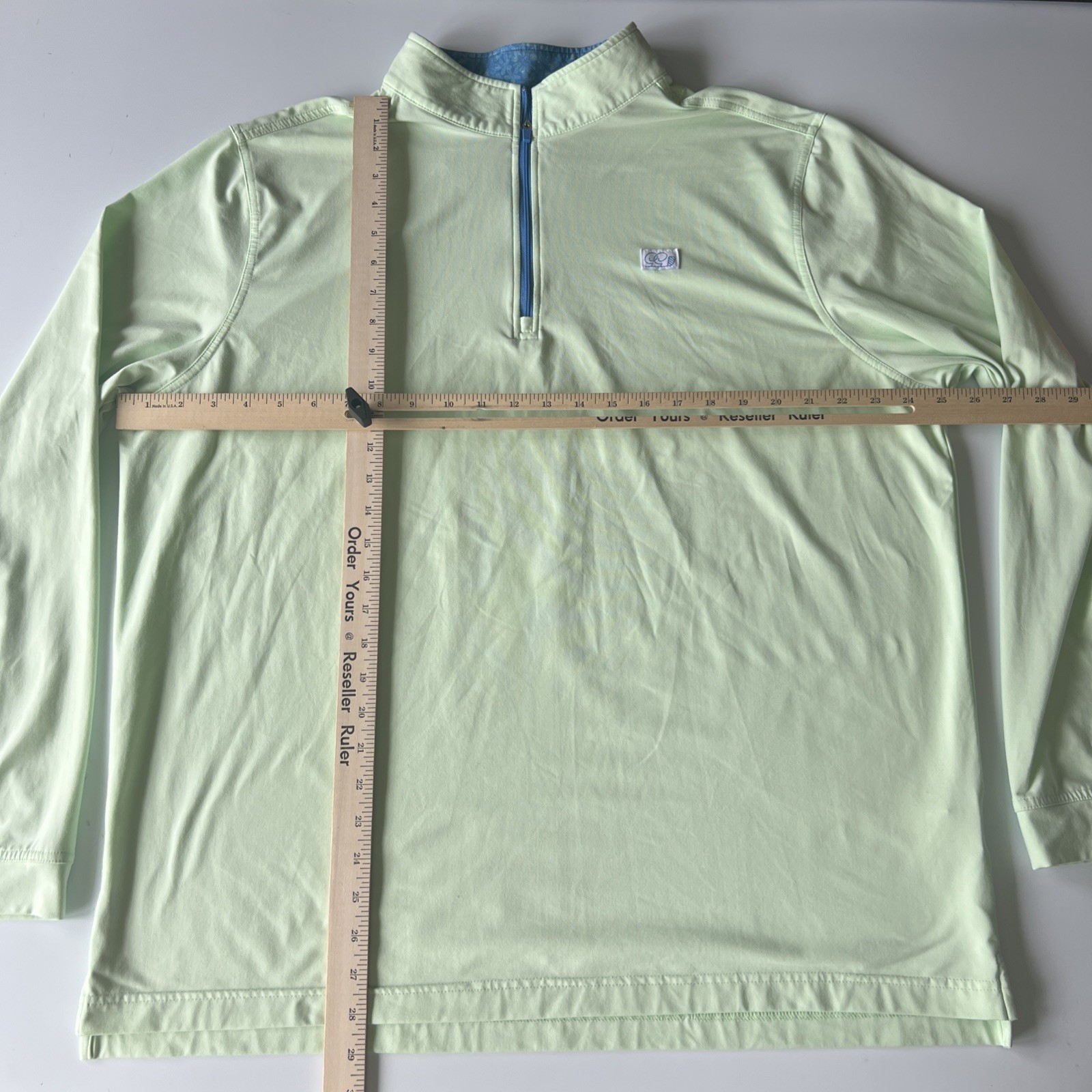 Good Good Golf 1/4 Zip Pullover Men's 2XL Mint Green Performance Stretch gallery