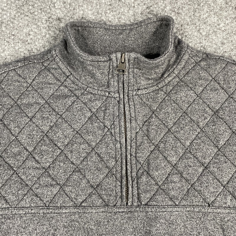 Banana Republic Mens 1/4 Zip Pullover Mock Neck Long Sleeve Gray Size XL gallery