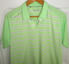 Under Armour Threadborne Boundless Polo Striped Performance HeatGear XL Loose