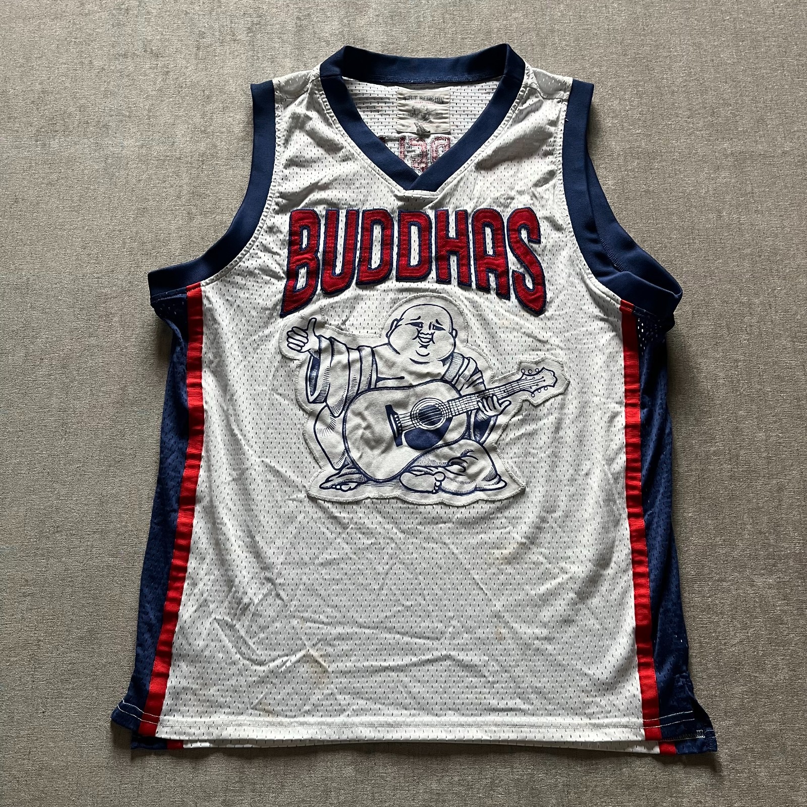 True Religion Basketball Jersey Men L White Blue World Tour Tank Sleeveless gallery