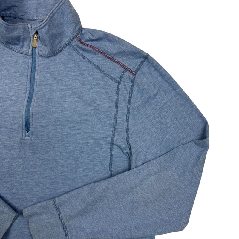 Tommy Bahama IslandZone 1/4 Zip Pullover Men's M Long Sleeve Heather Blue UPF gallery