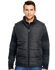NEW Burnside B8700 Unisex Men Women Puffer Vest Black Size XL Zip Up Lightweight