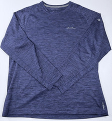 Eddie Bauer Men Casual Motion Free Dry Purple Performance Shirt SZ L