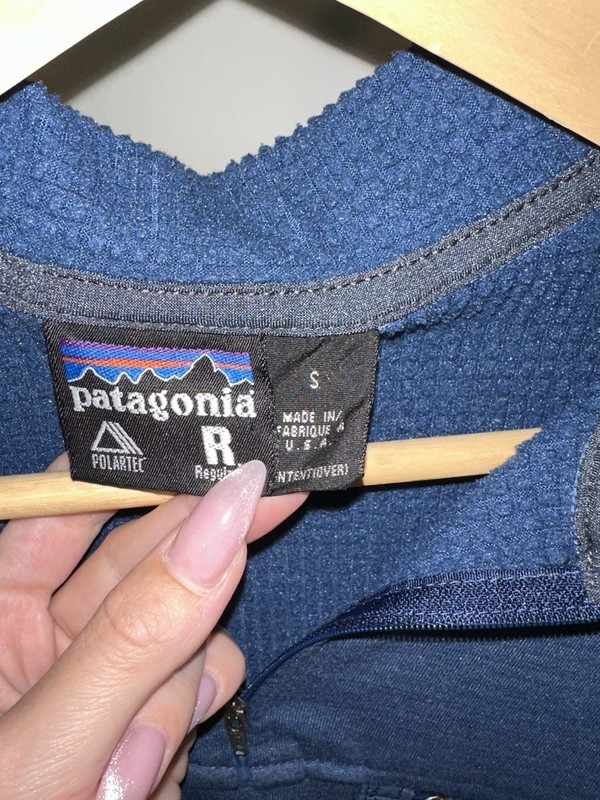 Patagonia Regulator R1 Polartec 1/4 Zip Mock Neck Fleece Pullover Blue S gallery