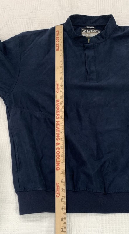 Zero Restriction Golf Outerwear Microfiber Zip Navy Blue Men's Medium gallery