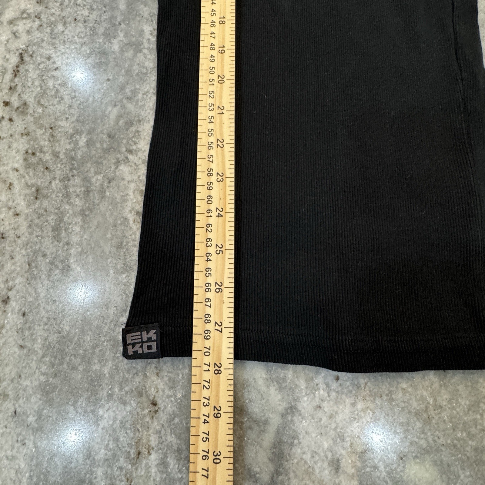 EKKO Men’s Large Muscle Shirt Beater Black Ribbed Stretch Fitted Activewear gallery