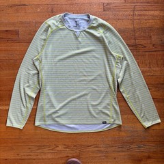 Patagonia Capilene 3 Midweight Men XL Striped Lime Green Base Layer 44225SP14