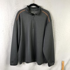 Pebble Beach Quarter Zip Pullover Mens XL Gray Long Sleeve Performance Golf