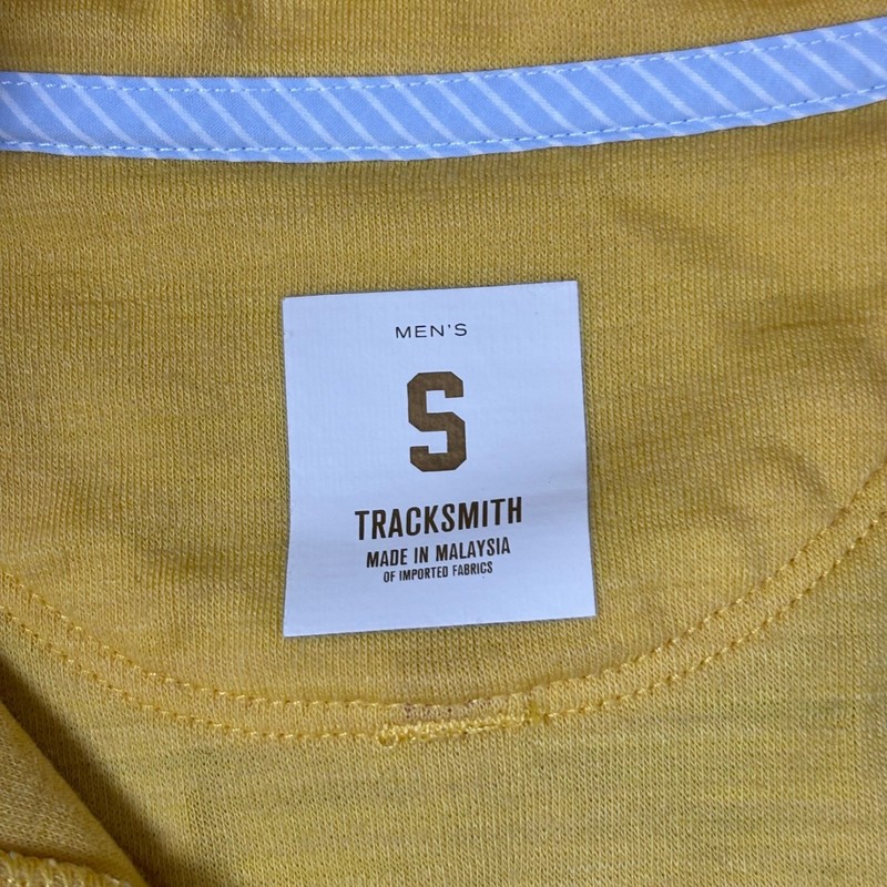Tracksmith Mens Brighton Quarter Zip Running Pullover Yellow Small *Flaws* gallery