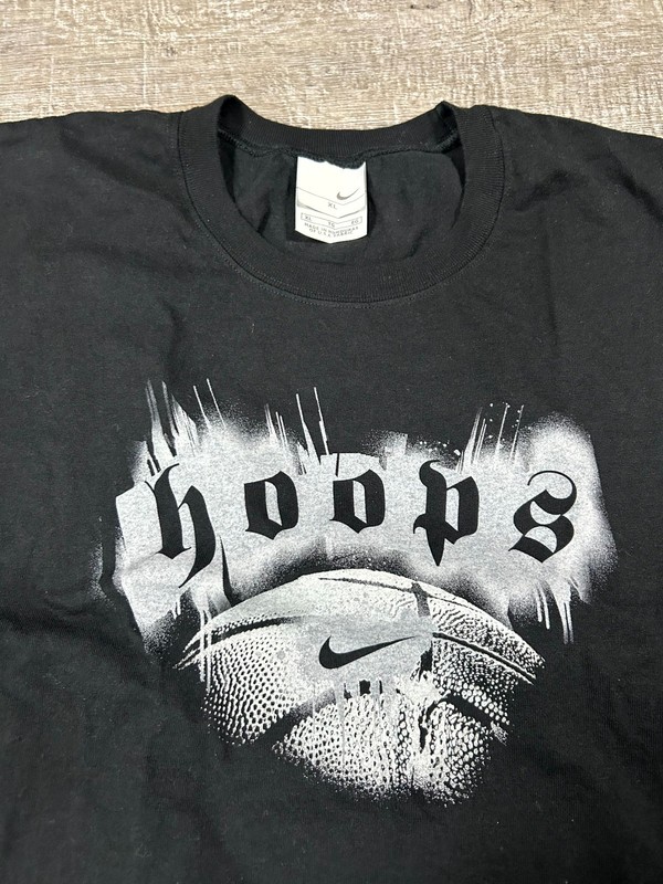 VTG Y2K Nike Tank Top Men's XL Black Basketball Hoops Center Swoosh Streetwear gallery