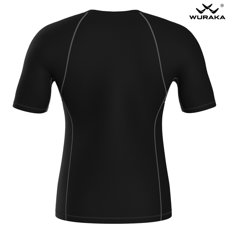 Wuraka Men Compression Armour Base Layer Top Half Sleeve Thermal Gym Sport Shirt gallery